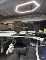 Vignesh at his desk
